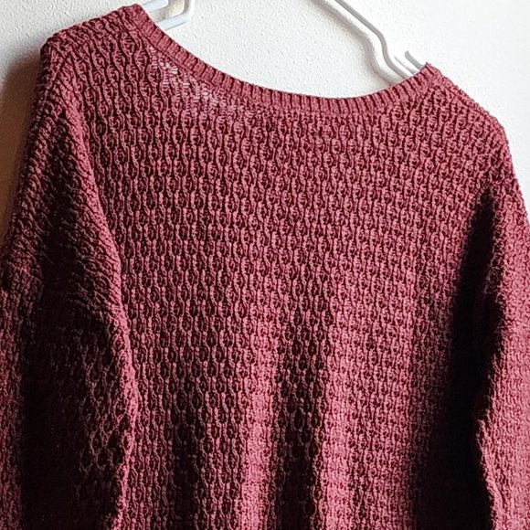 American Eagle Outfitters Burnt Sienna V-Neck Sweater Size Small - Picture 12 of 16